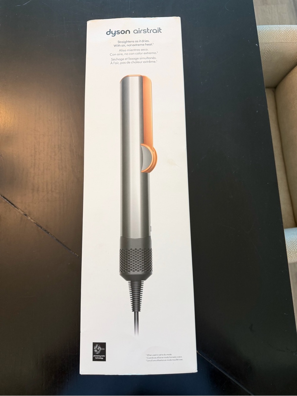 Dyson Airsrait Hair Straightener Silver with Orange Accent